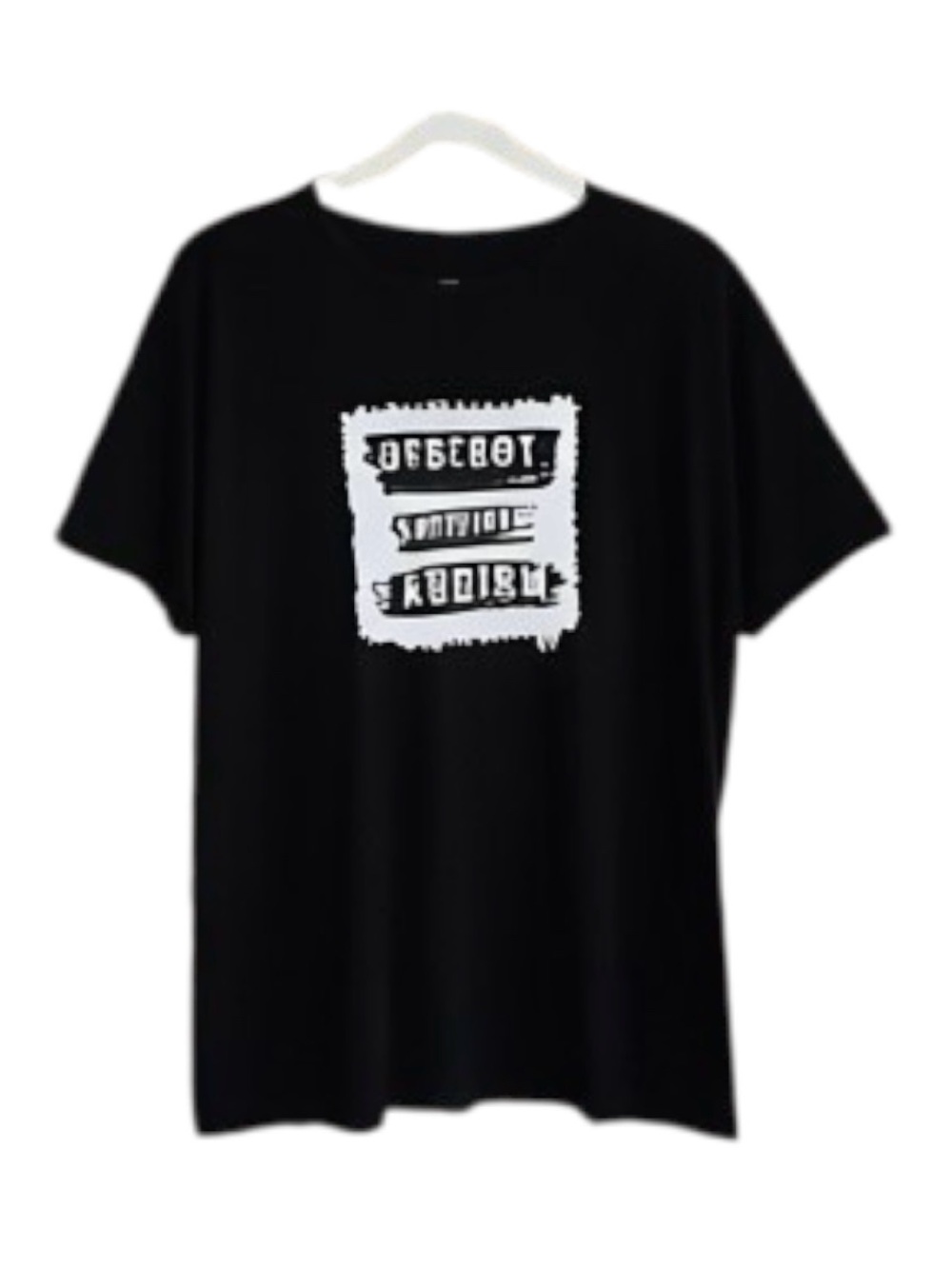 George Black Short-Sleeve Graphic Tee with White Print